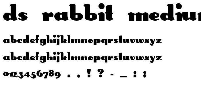 DS Rabbit Medium font